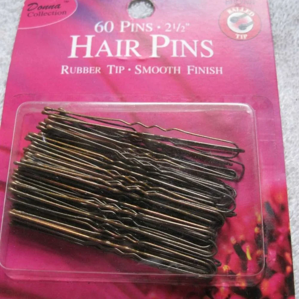 Invisible Metal Styling Hair Pins Donna Coated Standard Hold Pin Bronze Black